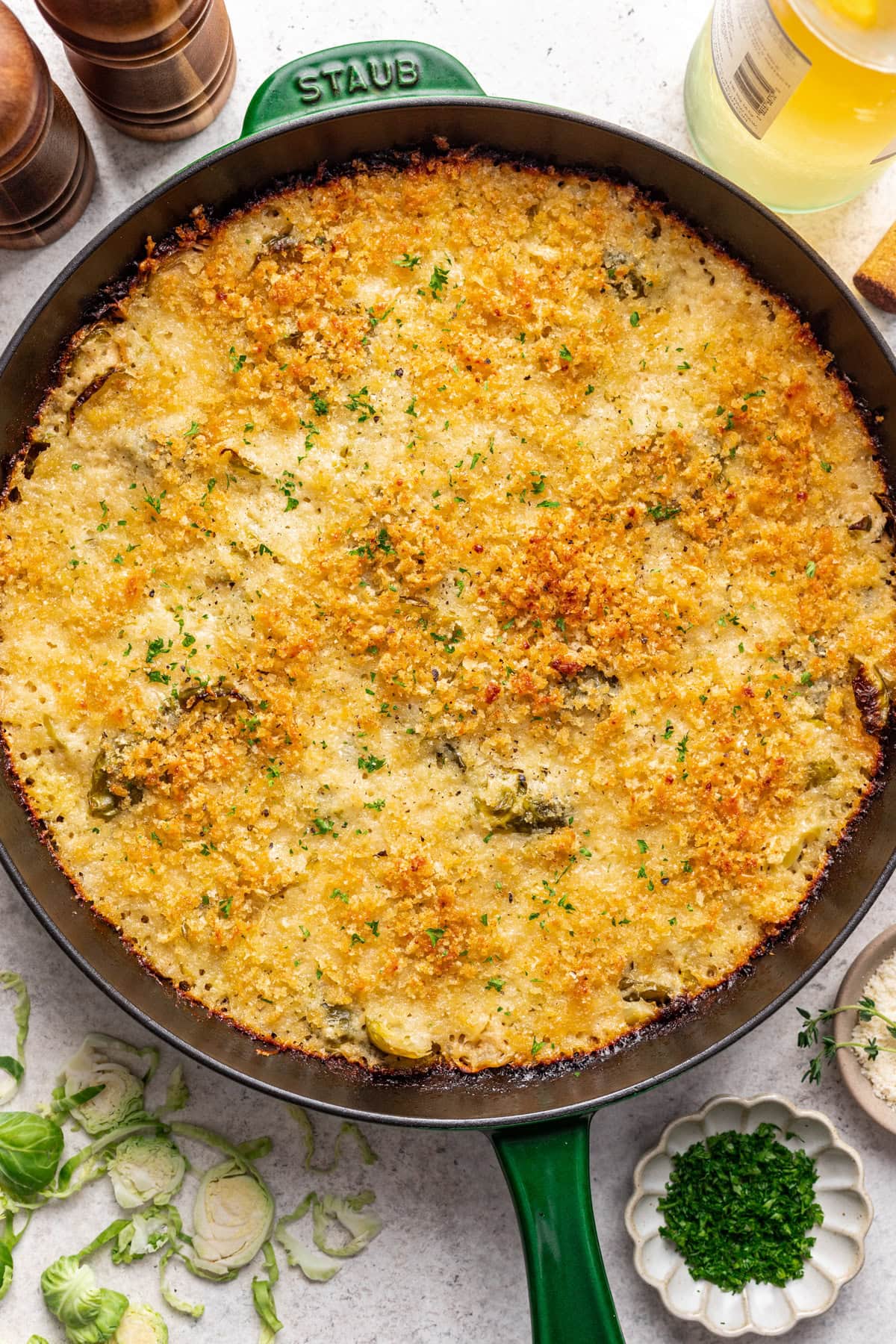 Cheesy Brussels Sprout Gratin with Gruyère