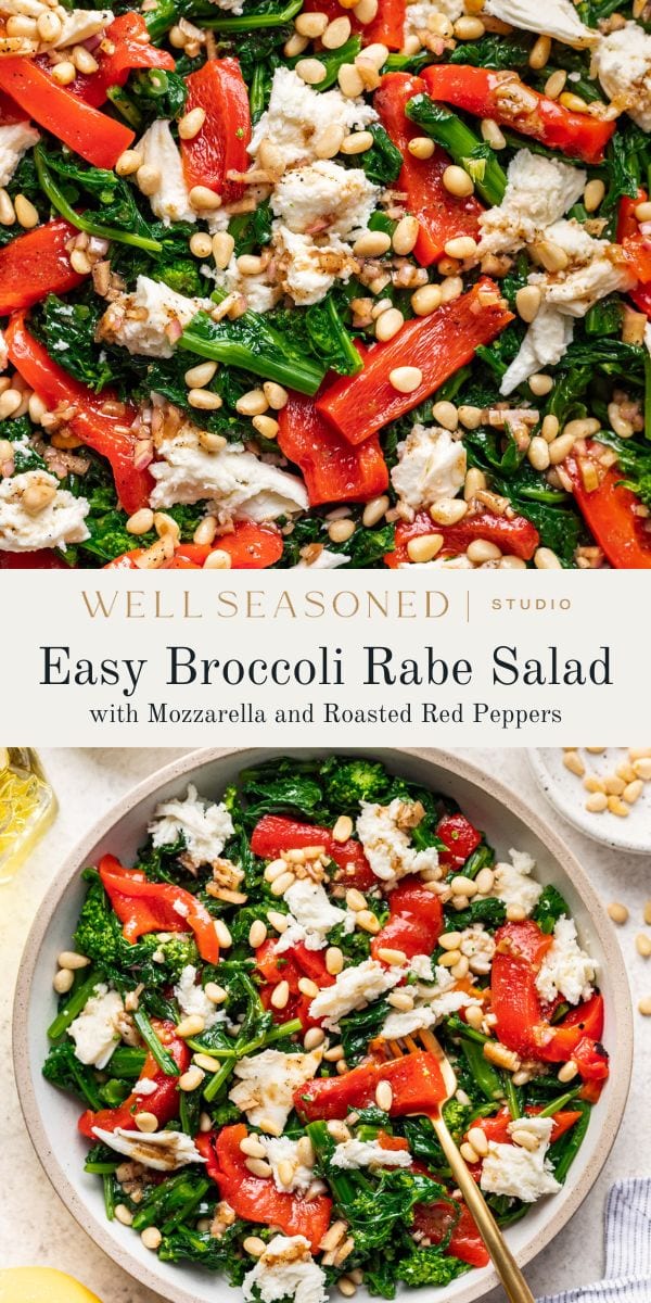 Make-Ahead Broccoli Rabe Salad with Mozzarella - Well Seasoned Studio
