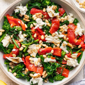 Make-Ahead Broccoli Rabe Salad with Mozzarella - Well Seasoned Studio