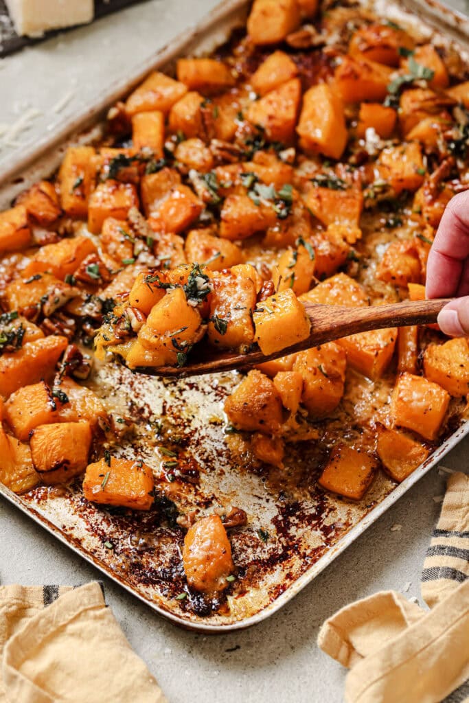 Tender roasted butternut squash.