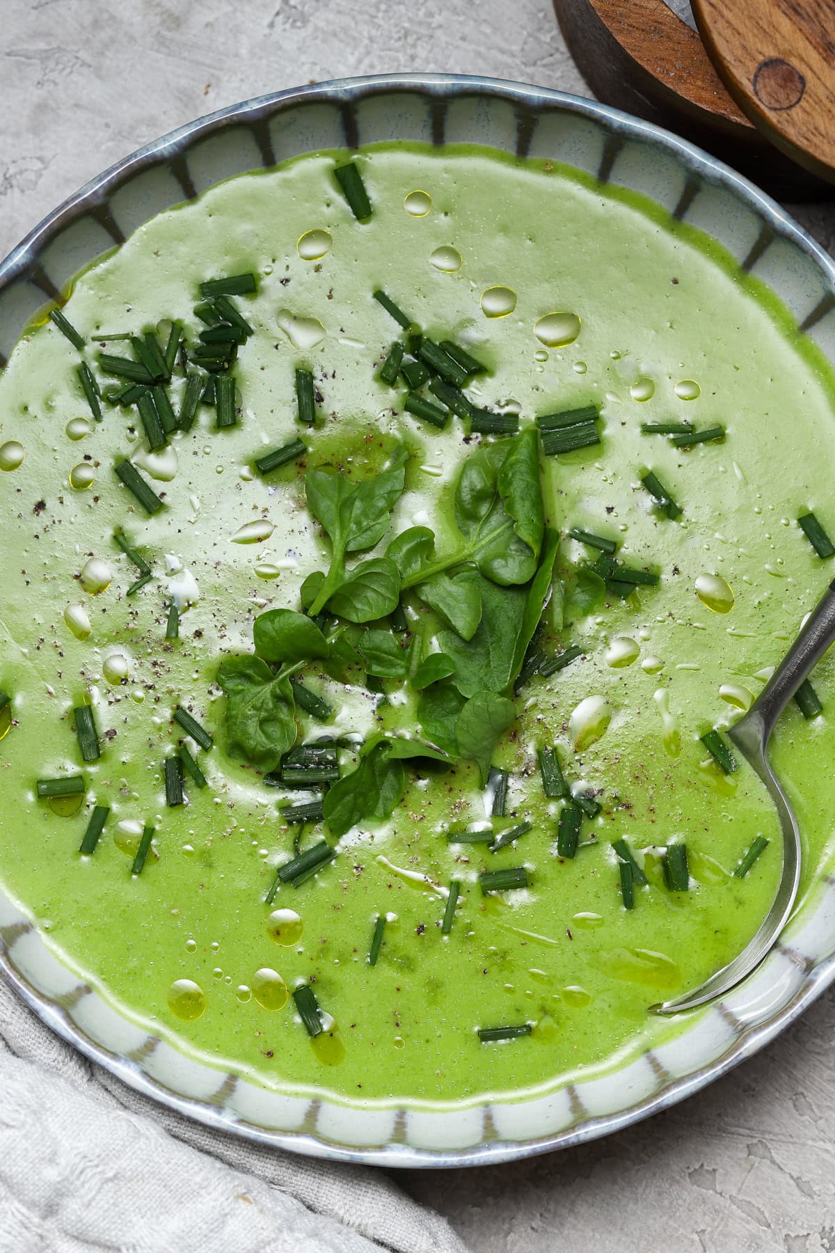 Creamy Potato, Leek, & Watercress Soup (That Color!)