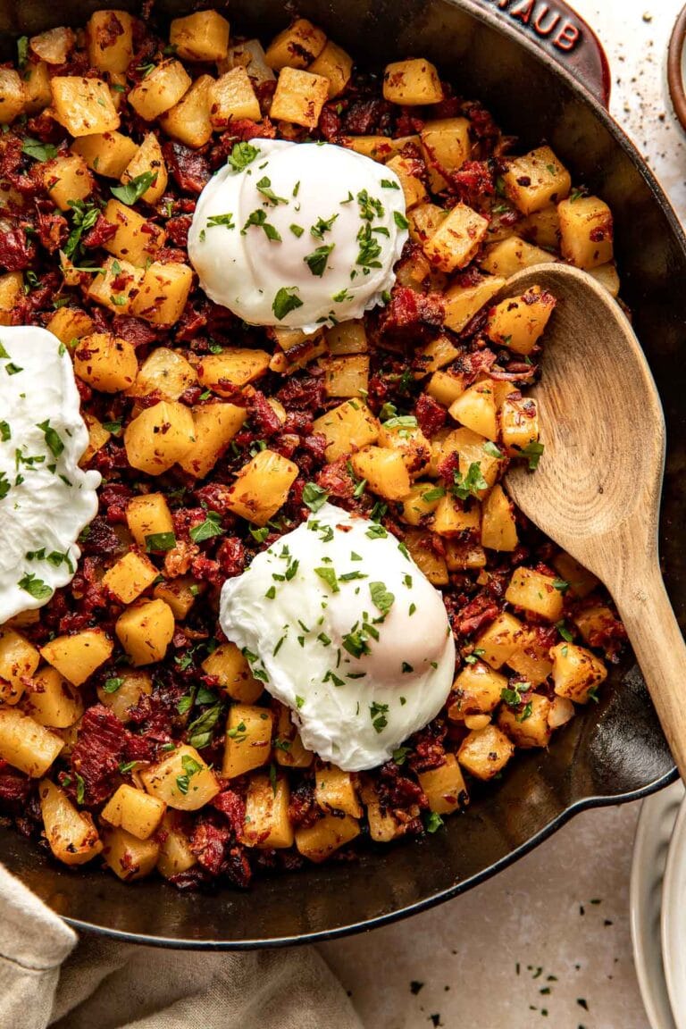 Truly Epic Homemade Corned Beef Hash & Eggs - Well Seasoned Studio