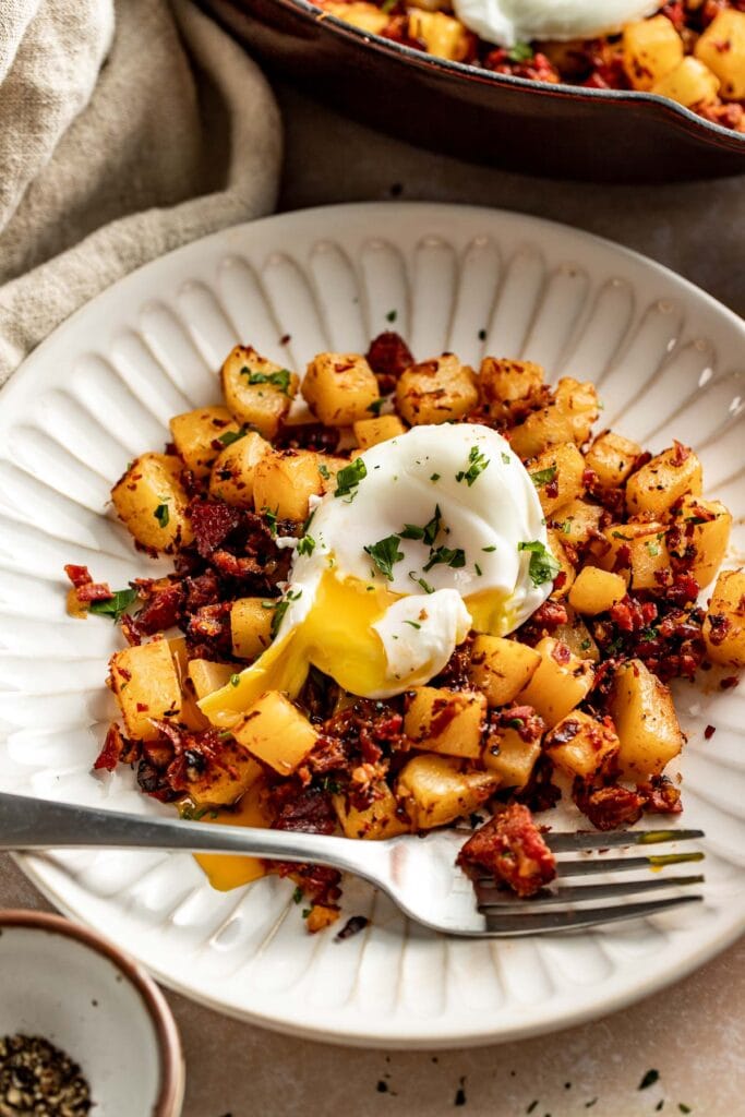 Truly Epic Homemade Corned Beef Hash & Eggs - Well Seasoned Studio