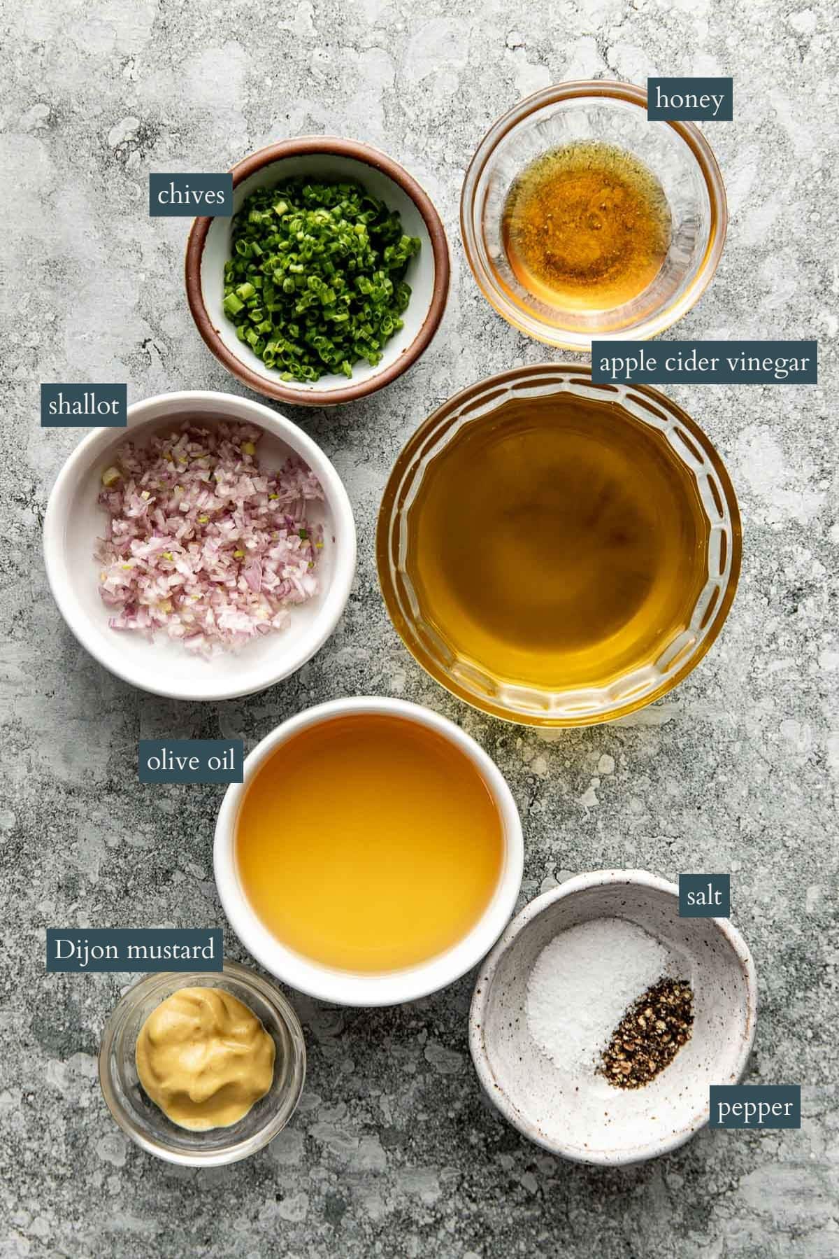Here's what you'll need to make homemade honey mustard vinaigrette.