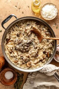 Creamy Mushroom Risotto with Lemon & Thyme - Well Seasoned Studio