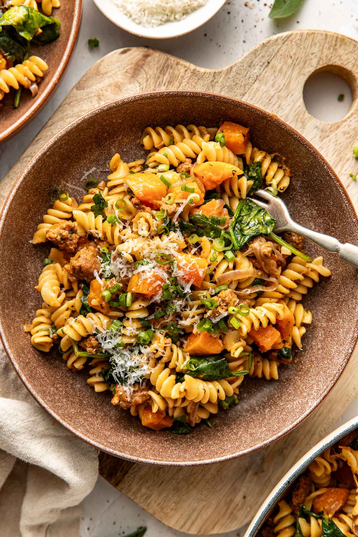 Cozy Butternut Squash Pasta with Chorizo & Sage