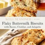 A stack of buttermilk biscuits.